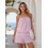 (M, Pink) Γυναικείο Σετ Σορτς Casual Σύνολα 3
