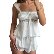 (M, White) Set pijamale pentru 2 piese