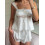 (M, White) Set pijamale pentru 2 piese 7