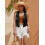 (L, Black) Vestă din piele îmbrăcăminte western 2