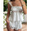 (M, White) Set pijamale pentru 2 piese 4