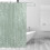 Αδιάβροχη κουρτίνα ντους Sage Green 72x72 ίντσες με 12 1