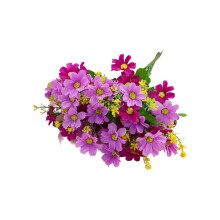 Composition florale artificielle de 28 orchidées et chrysanthèmes,