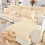 Housse extensible beige pour appui-tête de canapé – Polyester-Élasthanne 1