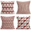 Set di 4 federe geometriche in cotone e lino, 50x50 cm. 1
