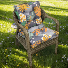 Coussin de chaise d'extérieur imperméable en polyester, coussin d'assise profonde