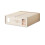 Foldable Bed Sheet Organizer with Window & Label, Under-Bed Storage Container with Handle – Beige, 1 Pack 2