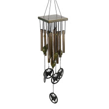 Carillon éolien traditionnel en bronze pour l'extérieur – Style rétro chinois, décor papillon, mélodie profonde, idéal pour le jardin, la