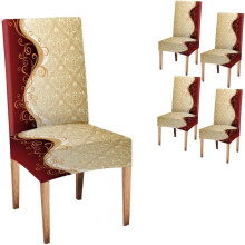 Lot de 4 housses de chaises de salle à manger – Housses extensibles en polyester