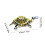 Schildkrötenförmiger Räucherstäbchenhalter aus Messing – 1 Stück 3