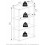 TURN-N-TUBE4-Tier Γωνιακό Ράφι Χωρίς Εργαλεία – Amber Pine, για Αποθήκευση σε Σαλόνι, Γκαράζ & 3