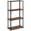 TURN-N-TUBE4-Tier Γωνιακό Ράφι Χωρίς Εργαλεία – Amber Pine, για Αποθήκευση σε Σαλόνι, Γκαράζ & 5