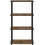 TURN-N-TUBE4-Tier Γωνιακό Ράφι Χωρίς Εργαλεία – Amber Pine, για Αποθήκευση σε Σαλόνι, Γκαράζ & 6