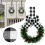 Couronne de Noël décorative avec ruban et baies, 13 cm 1