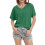 Γυναικεία Casual T-shirts με V λαιμόκοψη, κοντομάνικα, χαλαρή εφαρμογή, καλοκαιρινά, 1