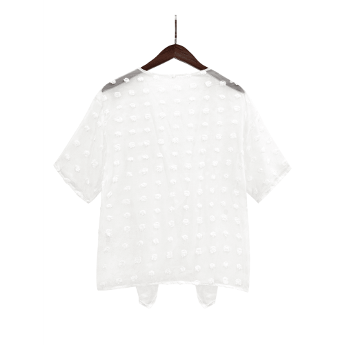 Damesvest met 3/4 mouwen, wit, maat L 1