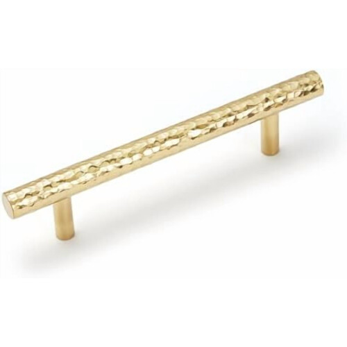 Brass Kitchen Cabinet Pulls Gold T-Bar 2-Pack 3-3/4" Center