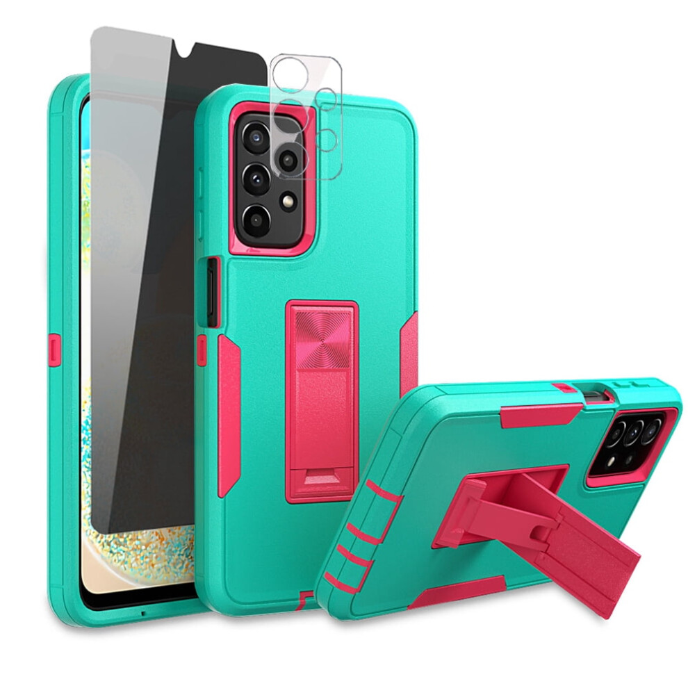 Xhy Compatible With Samsung Galaxy A23 5G Case: Privacy Screen, Lens Protector, Magnetic Car Mount, Kickstand, Military-Grade Drop Protection Â 9499224850545
