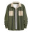Herrebluse i patchworkfarve med knaprevers 4