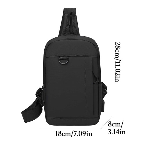 Αδιάβροχη τσάντα στήθους για άνδρες 28x18x8cm 2