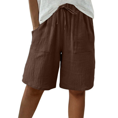 Γυναικείο ελαφρύ casual σορτς - Capris μονόχρωμο που απομακρύνει την υγρασία για