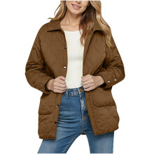 Doudoune courte oversize Kukoosong pour femme, manteau d'hiver décontracté à capuche et fermeture éclair, doudoune matelassée tendance avec