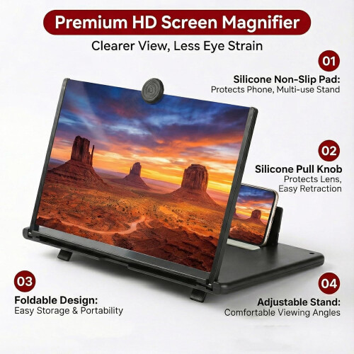 Foldable Smartphone Screen Magnifier 10–18 inch 2