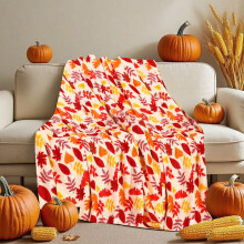 Couverture de Thanksgiving à motif de feuilles d'érable
