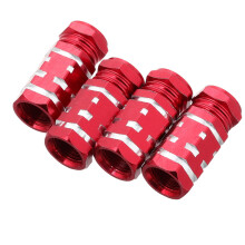 4Pcs Aluminum Alloy Hexagonal Stem Caps for Car and Tires Tire Valve Caps