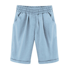 Pantaloni scurți casual Bermuda pentru fete, pantaloni scurți de vară până la genunchi, cu talie înaltă, confortabili, cu șnur, cu buzunare,