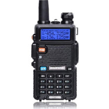 Rádio bidirecional UV-5R de banda dupla 144-148/420-450 MHz, walkie-talkie, bateria de íon-lítio de 1800 mAh (preto)