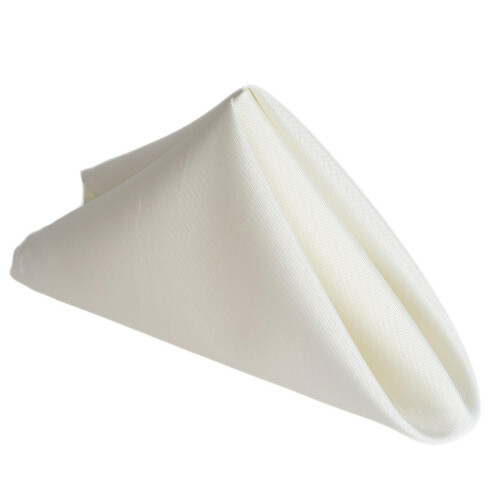 BalsaCircle 20 Pieces 17" Ivory Polyester Luncheon Napkins Wedding 1