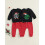 (2-3 Years, Red) Set de 2 pantaloni solizi. 3