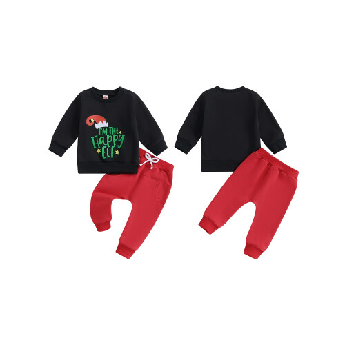 (2-3 Years, Red) Set de 2 pantaloni solizi. 1