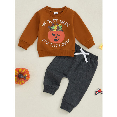 (0-6 Months, Dark Gray) Σετ Halloween για 2 τεμάχια 2