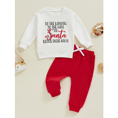 (12-18 Months, White) Χριστουγεννιάτικα ρούχα νήπια μακριά μανίκια. 2