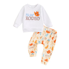 (2-3 Years, White) Set pantaloni copii, pantaloni lungi.