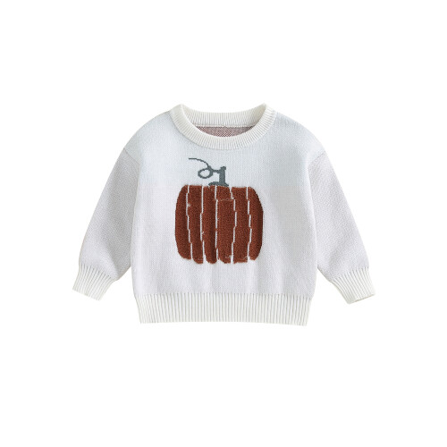 (3-4 Years, White) Pull Halloween pour et l'hiver.