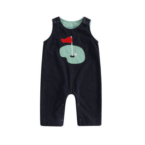 (12-18 Months, Navy Blue) Ολόσωμη φόρμα κοτλέ και φθινόπωρο