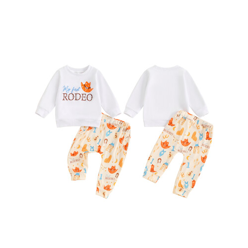 (2-3 Years, White) Set pantaloni copii, pantaloni lungi. 1