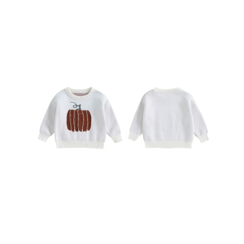 (3-4 Years, White) Pull Halloween pour et l'hiver. 1