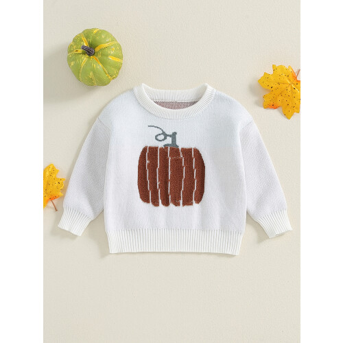 (3-4 Years, White) Pull Halloween pour et l'hiver. 2
