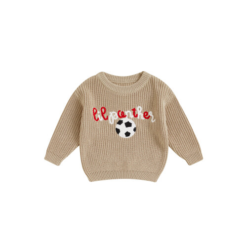 (18-24 Months, Khaki) Φθινοπωρινό Πουλόβερ με και Πλεκτό