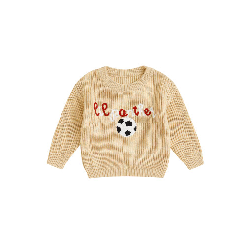 (2-3 Years, Beige Yellow 1) Φθινοπωρινό Πουλόβερ με και Πλεκτό