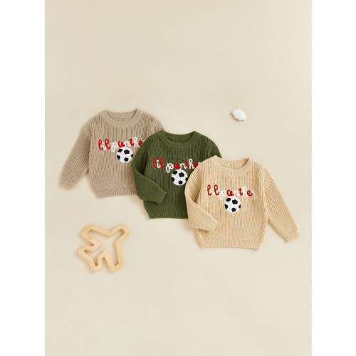 (18-24 Months, Khaki) Φθινοπωρινό Πουλόβερ με και Πλεκτό 2