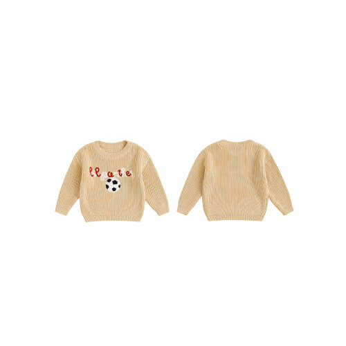(3-4 Years, Beige Yellow 1) Φθινοπωρινό Πουλόβερ με και Πλεκτό 1