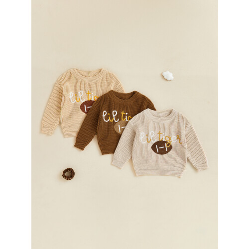 (12-18 Months, Beige Yellow) Φθινοπωρινό Πουλόβερ με και Πλεκτό 2