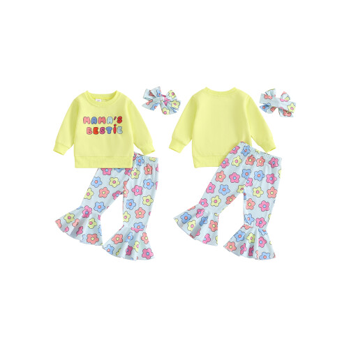 (12-18 Months, Yellow) Ensemble 3 pièces et bandeau. 1