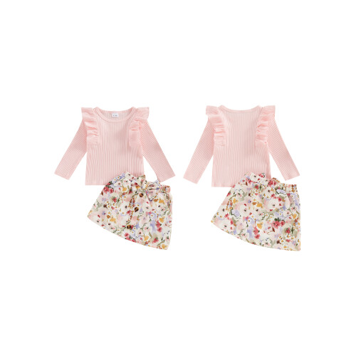 (18-24 Months, Pink) Ensemble 2 pièces et boutons. 2