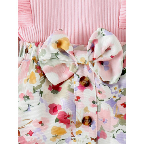 (18-24 Months, Pink) Ensemble 2 pièces et boutons. 1